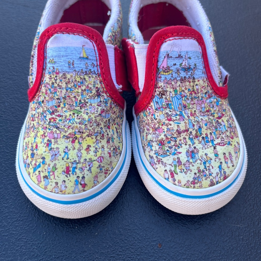 Vans X Where’s Waldo? Toddler Slip-On Sneakers